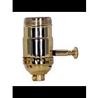 Douille à bouton rotatif On-Off Satco 80-1030 laiton poli