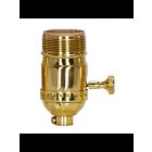 Douille à bouton rotatif à 3 voies (2 circuits) Satco 80-1034 laiton poli