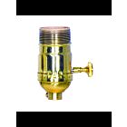 Douille à bouton rotatif On-Off Satco 80-1040 laiton poli