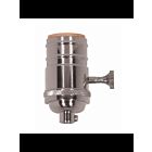 Douille à bouton rotatif à 3 voies (2 circuits) Satco 80-1047 nickel poli