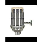 Douille à bouton rotatif à 3 voies (2 circuits) Satco 80-1049 nickel poli