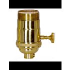 Douille à bouton rotatif On-Off Satco 80-1060 laiton poli