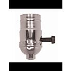 Douille à bouton rotatif à 3 voies (2 circuits) Satco 80-1098 nickel