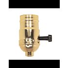 Douille à bouton rotatif à 3 voies (2 circuits) Satco 80-1158 brite doré