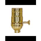 Douille à bouton rotatif à 3 voies (2 circuits) Satco 80-1190 laiton poli