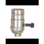 Douille à bouton rotatif à 3 voies (2 circuits) Satco 80-1192 brite doré
