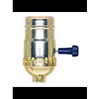 Douille à bouton rotatif On-Off Satco 80-1193 brite doré