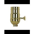 Douille à bouton rotatif Hi-Low Satco 80-1462 laiton poli