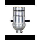 Douille à interrupteur à poussoir On-Off Satco 80-1527 nickel