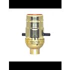 Douille à interrupteur à poussoir On-Off Satco 80-1529 brite doré
