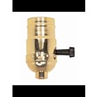 Douille à bouton rotatif On-Off Satco 80-1558 brite doré