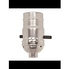 Douille à interrupteur à poussoir On-Off Satco 80-1566 nickel
