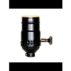 Douille à bouton rotatif à 3 voies (2 circuits) Satco 80-1738 laiton foncé antique