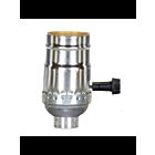 Douille à bouton rotatif à 3 bornes (2 circuits) Satco 80-2138 nickel