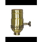 Douille à bouton rotatif à 3 voies (2 circuits) Satco 80-2211 laiton antique