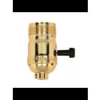 Douille à bouton rotatif On-Off Satco 90-1411 brite doré