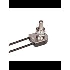 Interrupteur à poussoir en métal On-Off Satco 90-1676 plaqué nickel