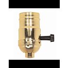 Douille à bouton rotatif On-Off Satco 90-413 brite doré