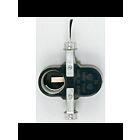 Support de lampe double décalée Satco 90-414 noir