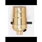Douille à interrupteur à poussoir On-Off Satco 90-418 brite doré