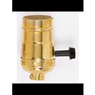 Douille à bouton rotatif à 3 voies (2 circuits) Satco 90-867 laiton poli