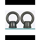 2 Boucles femelles Satco S70-257 laiton antique