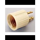 Adaptateur de douille en bakelite Satco S70-544 ivoire