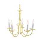 Chandelier 1-tier Nuvo Lighting SF76-280 5-Lumières 300W Laiton poli