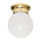 Plafonnier en boule Nuvo Lighting SF77-108 1-Lumière 60W Laiton poli