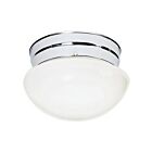 Plafonnier en forme de petit champignon Nuvo Lighting SF77-345 1-Lumière 60W Chrome poli