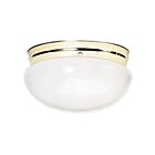 Plafonnier en forme de grand champignon Nuvo Lighting SF77-986 2-Lumières 120W Laiton poli