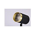 Cylindre de rail LED Satco TH637 Noir mat/laiton brossé