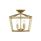 Plafonnier Semi Encastré Savoy House Essentials Townsend 6-328-4-322 4 Lumières 240W Laiton Chaud