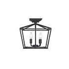 Plafonnier Semi Encastré Savoy House Essentials Townsend 6-328-4-89 4 Lumières 240W Noir Mat