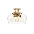 Plafonnier Semi Encastré Savoy House Essentials Octave 6-4035-3-322 3 Lumières 180W Laiton Chaud