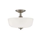 Plafonnier Semi Encastré Savoy House Essentials Melrose 6-6835-2-Sn 2 Lumières 120W Nickel Satiné