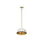 Savoy House Brewster 7-1398-3-14 3-Lumières 180W Cavalier Or avec Blanc Royal Suspendu