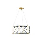 Suspendu Savoy House Aries 7-1639-6-144 6 Lumières 42W Noir Mat Avec Accents En Laiton Bruni