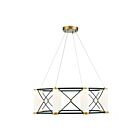 Suspendu Savoy House Aries 7-1640-8-144 8 Lumières 56W Noir Mat Avec Accents En Laiton Bruni