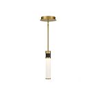 Mini Suspendu Savoy House Abel 7-1643-1-143 1 Lumière 8W Noir Mat Avec Accents En Laiton Chaud