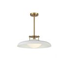 Suspendu Savoy House Gavin 7-1690-1-142 1 Lumière 60W Blanc Avec Accents En Laiton Chaud
