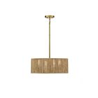 Suspendu Savoy House Ashe 7-1739-4-320 4 Lumières 240W Laiton Chaud Et Corde