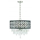 Suspendu Savoy House Rory 7-1878-4-66 4 Lumières 240W Noir Mat Et Nickel Satiné
