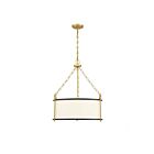 Suspendu Savoy House Kian 7-1920-3-261 3 Lumières 180W Noir Mat Avec Or Véritable