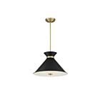 Suspendu Savoy House Lamar 7-2416-3-143 3 Lumières 180W Noir Avec Accents Chauds En Laiton