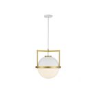 Suspendu Savoy House Carlysle 7-4600-1-142 1 Lumière 60W Blanc Avec Laiton Chaud