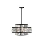 Suspendu Savoy House Essentials Renzo 7-9046-4-89 4 Lumières 240W Noir Mat