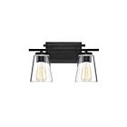 Luminaire de vanité Savoy House Essentials 8-1020-2-BK Calhoun 2 Lumières 120W Noir