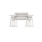 Luminaire de vanité Savoy House Essentials 8-1020-2-SN Calhoun 2 Lumières 120W Nickel satiné