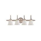 Luminaire de vanité Savoy House Essentials 8-1062-4-SN Brunswick 4 Lumières 240W Nickel satiné